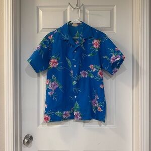 Aikane Hawaiian Shirt with Floral Design